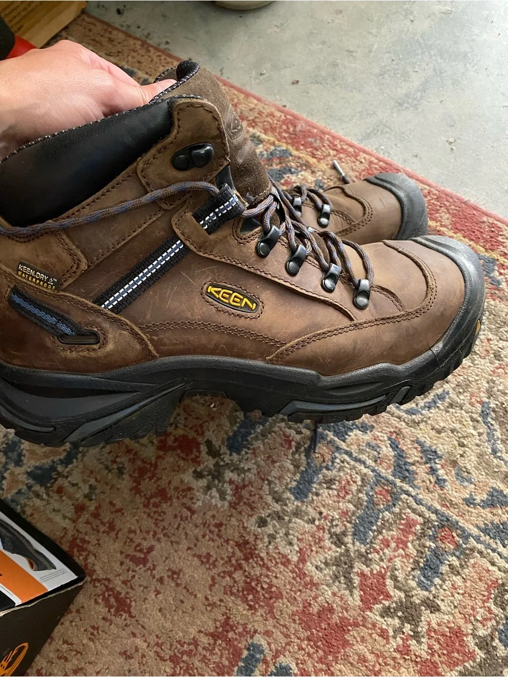 KEEN Brown Men's Waterproof Steeltoe  Work Boots